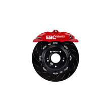 Load image into Gallery viewer, EBC BBK006RED-2 Front Big Brake Kit for Ford Fiesta ST Mk8 1.5T (2018-2021) - Red Apollo 4-Pot Calipers, 330x28mm 2-Piece Floating Rotors, Yellowstuff Front Pads + Rear Pads &amp; Braided Lines
