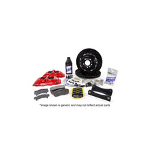 Load image into Gallery viewer, EBC BBK006RED-2 Front Big Brake Kit for Ford Fiesta ST Mk8 1.5T (2018-2021) - Red Apollo 4-Pot Calipers, 330x28mm 2-Piece Floating Rotors, Yellowstuff Front Pads + Rear Pads &amp; Braided Lines

