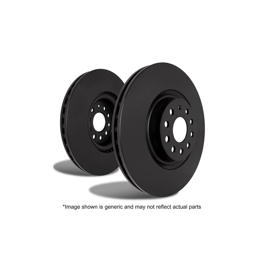 EBC D2031 Rear Brake Discs 302mm for Ford Focus Mk4/RS/ST, Focus Active & Kuga Mk3 (ATE Rear Caliper) – Plain Solid, Thermic Black Coated, G3000 OE Replacement, 5-Stud, 41mm Height, 11mm Thick