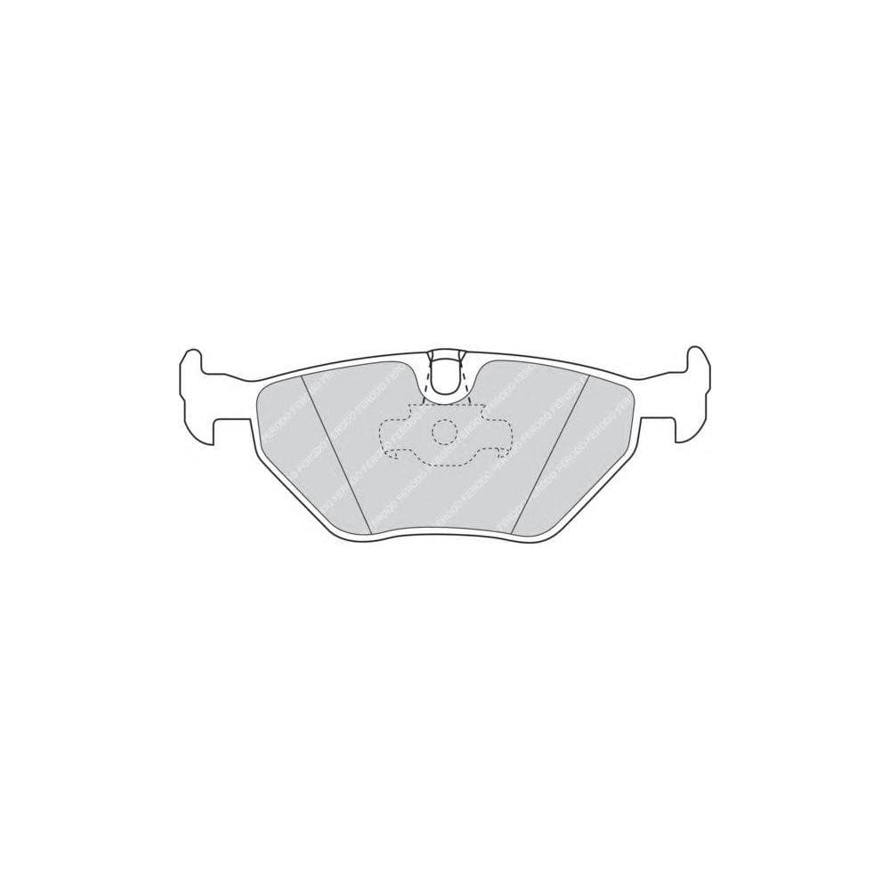 Ferodo FQT1075 Rear Brake Pad Set for BMW 5 Series E39 & ALPINA B10 (ATE Rear Calipers) – Rear Axle – Includes Piston Clip, Excludes Wear Sensor/Warning Contact – OE-Quality Replacement