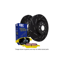 Load image into Gallery viewer, EBC PD08KF537 Volvo XC90 (2002-2015) Yellowstuff Performance Front Brake Kit: Pads &amp; USR Slotted Discs 336mm Vented - ATE Caliper (DP41690R + USR1180)
