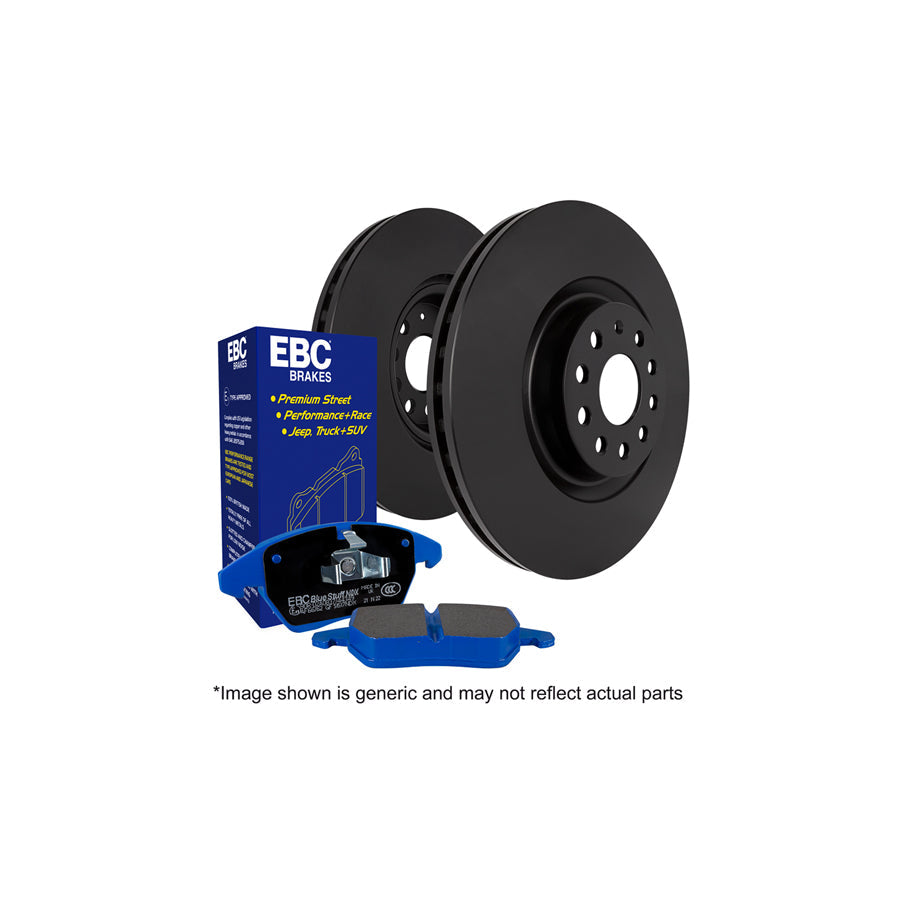 EBC PD04KR269 BMW Bluestuff Rear Brake Pad & Plain Disc Kit - ATE Caliper