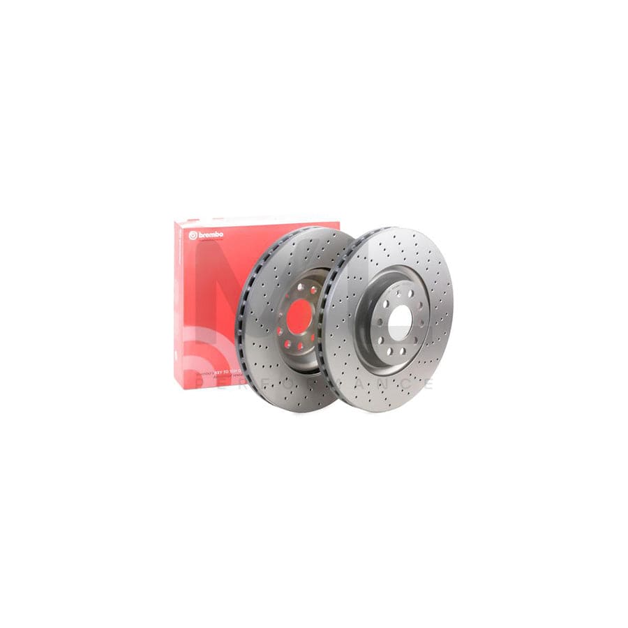 BREMBO 09.C306.1X Brake Disc Perforated / Vented, Coated, High-carbon, with bolts/screws
