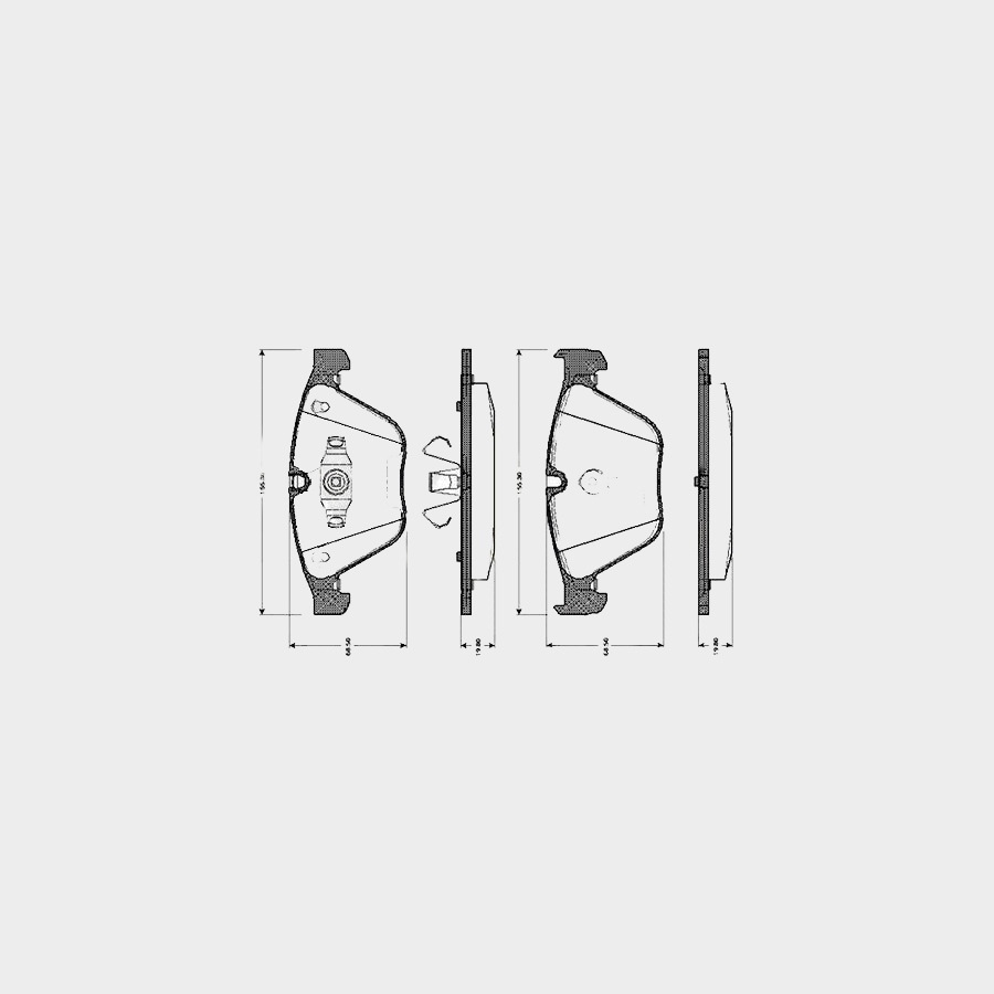 Bosch 0986TB3033 Brake Pad Set for BMW 3 Series E90 E91 E92 E93 & X1 E84 - Excludes Wear Warning Contact Sensor (0 986 TB3 033) OEM Quality Replacement