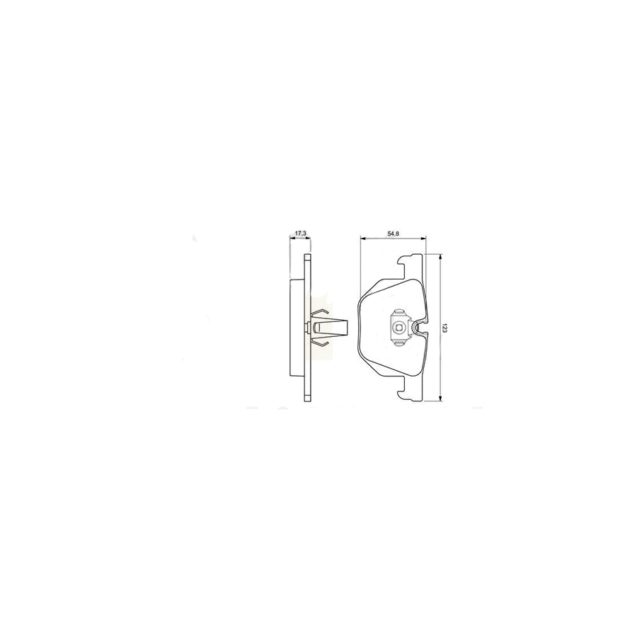 Genuine Bosch 0986424653 Brake Pad Set (0 986 424 653) for BMW 7 Series (E65 E66 E67) 730d 730i 735i - Front or Rear Axle - ATE Calipers - Low-Metallic - Includes Mounting Manual - BP369