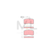 TRW GDB1506 Brake Pad Set for Audi A8 D2 (4D2/4D8) 1994-2002 with Wear Sensor (Wear Warning Contact) - Fits 2.5 TDI, 2.8, 3.3 TDI, 3.7, 4.2 Quattro, 6.0 W12 - OE Quality Replacement