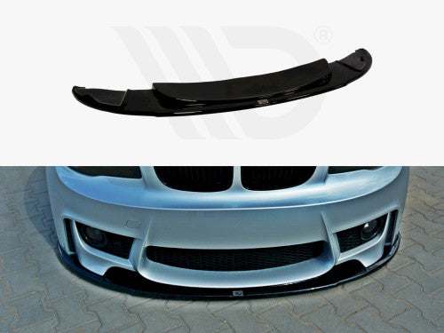 Maxton Design Gloss Black Front Splitter / Front Lip for BMW 1 Series E87 (2004-2008) M Sport/M-Tech/M-Design | ABS | Pre-LCI