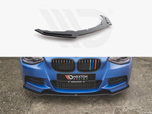 Load image into Gallery viewer, Maxton Design Racing Durability Front Splitter / Front Lip for BMW M135i F20 1 Series (2011-2015) - 10mm ABS, Matte Black, Red Core Option
