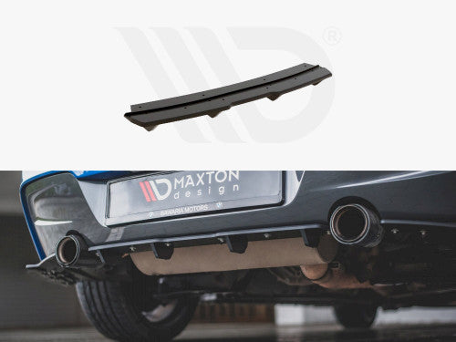 Maxton Design Racing Durability Rear Diffuser for BMW 1 Series M135i F20 (2011–2015) - 10mm ABS, Matte Black | Red Core Accent Option