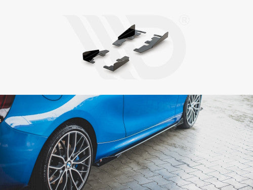 Maxton Design Gloss Black Side Skirt Flaps for BMW M135i F20 1 Series 2011-2015