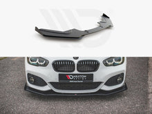 Load image into Gallery viewer, Maxton Design Racing Durability Front Splitter V3 with Flaps Front Lip Spoiler for BMW 1 Series F20 LCI M Sport/M Pack Facelift &amp; M140i (2015-2019) - Black
