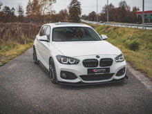Load image into Gallery viewer, Maxton Design Racing Durability Front Splitter V3 with Flaps Front Lip Spoiler for BMW 1 Series F20 LCI M Sport/M Pack Facelift &amp; M140i (2015-2019) - Black
