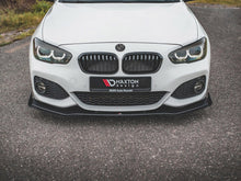 Load image into Gallery viewer, Maxton Design Racing Durability Front Splitter V3 with Flaps Front Lip Spoiler for BMW 1 Series F20 LCI M Sport/M Pack Facelift &amp; M140i (2015-2019) - Black
