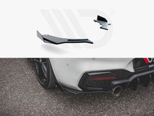 Load image into Gallery viewer, Maxton Design Racing Durability Rear Side Splitters V3 with Gloss Flaps for BMW 1 Series F20 M140i (2017-2019) - Black 10mm ABS Rear Bumper Extensions

