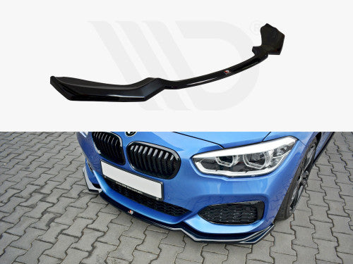 Maxton Design Gloss Black Front Splitter V.2 BMW 1 F20/F21 M-Power Facelift (2015-2019)