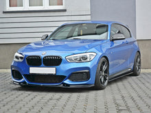 Load image into Gallery viewer, Maxton Design Gloss Black Front Splitter V3 for BMW 1 Series F20 F21 (2015-2019) M Sport/M Power Facelift LCI Front Lip Spoiler

