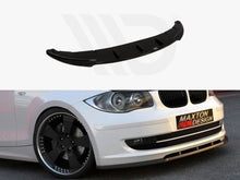 Load image into Gallery viewer, Maxton Design Gloss Black Front Splitter for BMW 1 Series E81 E87 (2007-2011) Standard Model - Front Lip Spoiler / Front Bumper Lip
