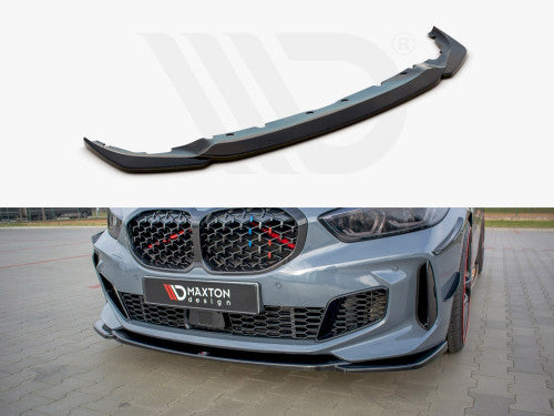 Maxton Design V.3 Gloss Black Front Splitter Front Bumper Lip Spoiler for BMW 1 Series F40 M135i & M Sport (2019+)