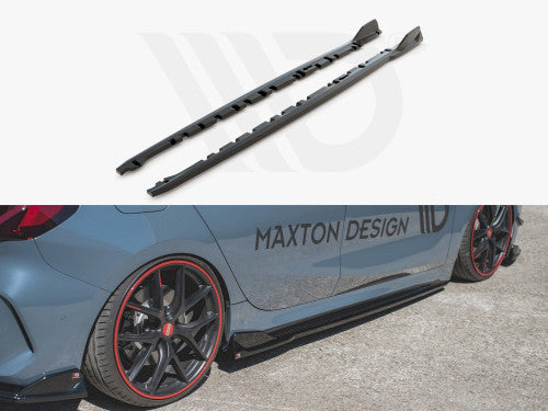 Maxton Design V3 Gloss Black Side Skirt Extensions (Diffusers) for BMW 1 Series F40 M135i & M Sport (2019-On)