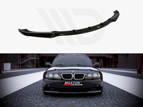 Maxton Design Gloss Black Front Splitter / Bumper Lip Spoiler for BMW 3 Series E46 Saloon (Sedan) Facelift 2001-2007