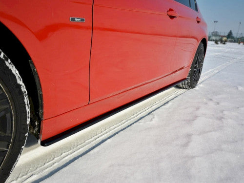 Maxton Design Gloss Black Side Skirts Splitters Extensions for BMW 3 Series F30 Saloon (Standard) 2012-2014 ABS Plastic Pair