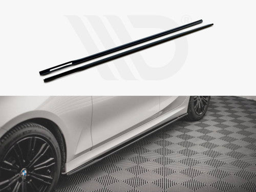 Maxton Design Gloss Black Side Skirts Diffusers V.2 - BMW 3 Series G20/G21 M Sport 2018-2022 Side Skirt Splitters Extensions (Saloon & Touring) Pair