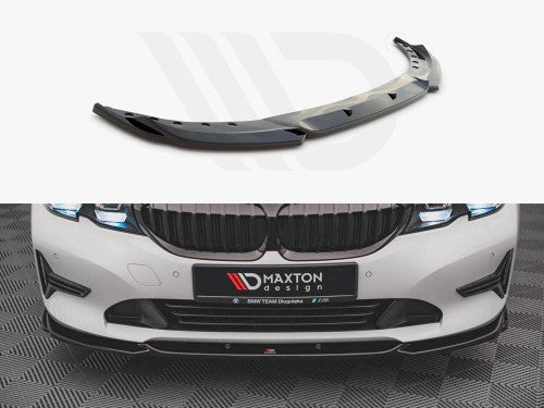 Maxton Design V.2 Gloss Black Front Splitter / Front Lip Spoiler for BMW 3 Series G20/G21 (2018-2022) Saloon & Touring