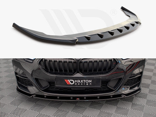 Maxton Design Gloss Black Front Splitter V2 (V.2) for BMW 2 Series Gran Coupe F44 (2019+) M Sport/M Pack & M235i Front Bumper Lip Spoiler