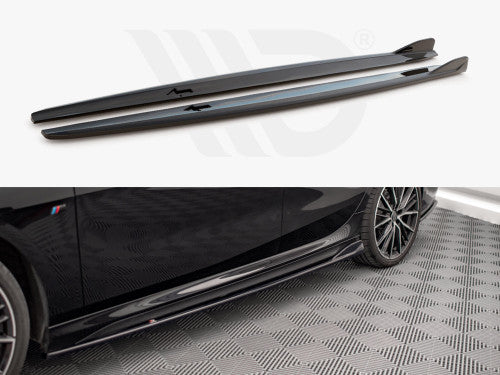 Maxton Design V.2 Gloss Black Side Skirts Diffusers/Extensions for BMW 2 Series Gran Coupe F44 M Sport (M Pack) & M235i (2019+)