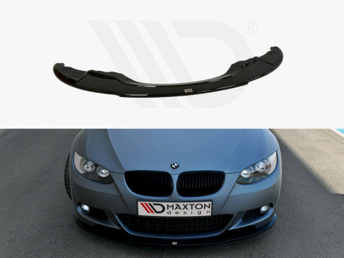Maxton Design Gloss Black Front Bumper Lip Splitter for BMW 3 Series E92 M Sport (M Pack) 2006-2009