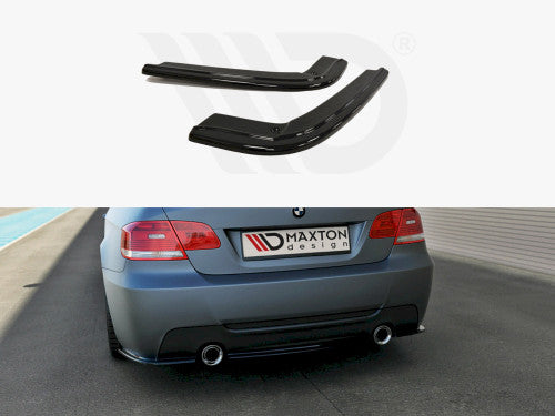 Maxton Design Rear Side Splitters Rear Corner Spats Gloss Black for BMW 3 Series E92 Coupe M Sport 2006-2009