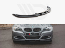 Load image into Gallery viewer, Maxton Design Gloss Black Front Splitter V2 for BMW 3 Series E90 E91 Facelift LCI (2008-2011) Saloon &amp; Touring Estate Front Bumper Lip Spoiler
