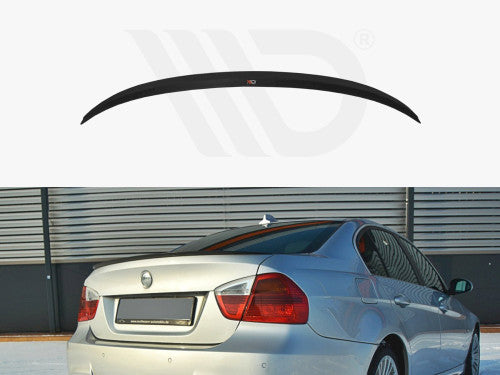 Maxton Design Gloss Black Rear Spoiler Cap Boot/Trunk Lip for BMW 3 Series E90 M Sport Saloon 2004-2008 – ABS Extension with 3M Tape