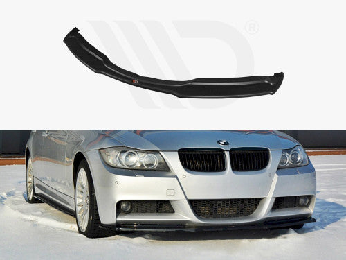 Maxton Design V1 Gloss Black Front Splitter Lip Spoiler for BMW 3 Series E90 M Sport (2004–2008)