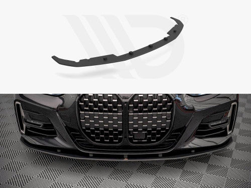 Maxton Design Street Pro Front Splitter Front Lip Spoiler for BMW 4 Series G22 M Sport / M Pack (2020+) - Black