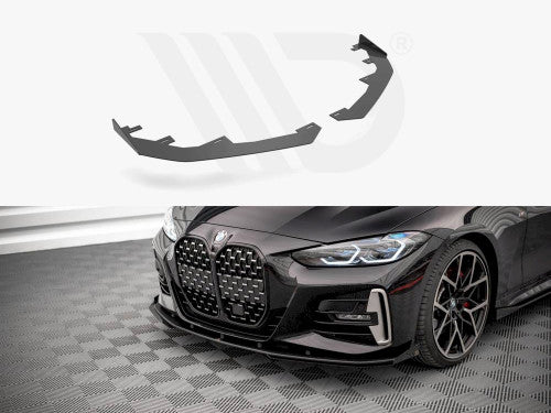 Maxton Design Gloss Black Front Flaps/Canards for BMW 4 Series G22 M Sport (M-Pack) 2020+ Front Bumper Aero Upgrade – BMW4G22MPACKCNC-FD1