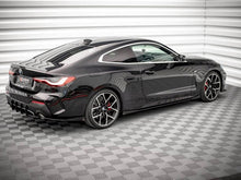 Load image into Gallery viewer, Maxton Design Street Pro Side Skirt Diffusers/Extensions with Gloss Flaps - Black - BMW 4 Series (G22) M Sport/M Pack 2020+
