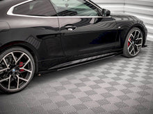 Load image into Gallery viewer, Maxton Design Street Pro Side Skirt Diffusers/Extensions with Gloss Flaps - Black - BMW 4 Series (G22) M Sport/M Pack 2020+
