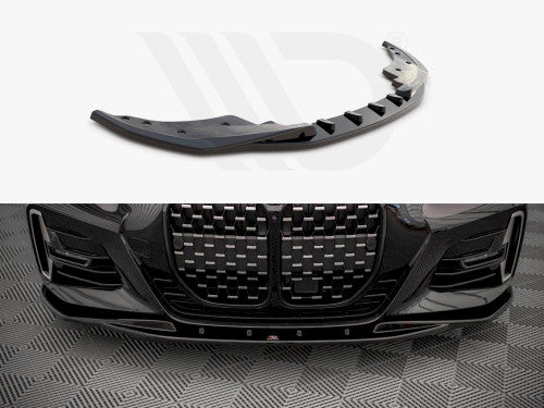 Maxton Design V.1 Gloss Black Front Splitter & Front Bumper Lip for BMW 4 Series G22 Coupe M Sport/M Pack (2020+)