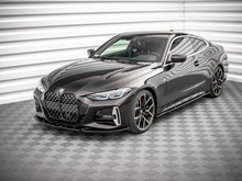 Load image into Gallery viewer, Maxton Design V.4 Gloss Black Front Splitter / Front Lip Spoiler for BMW 4 Series G22 Coupe M Sport (M Pack) 2020+

