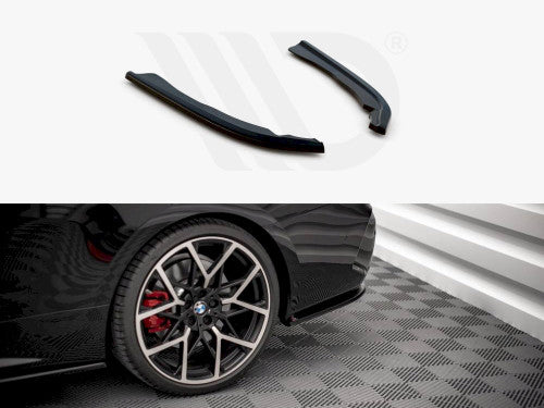 Maxton Design Gloss Black Rear Side Splitters V.1 (Rear Spats) for BMW 4 Series G22 Coupe M Sport (M Pack) 2020-on