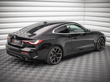 Load image into Gallery viewer, Maxton Design Gloss Black Rear Side Splitters V.1 (Rear Spats) for BMW 4 Series G22 Coupe M Sport (M Pack) 2020-on
