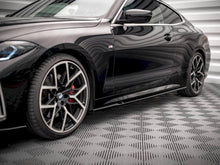 Load image into Gallery viewer, Maxton Design V.1 Gloss Black Side Skirts Diffusers for BMW 4 Series G22 Coupe M Sport (M-Pack) 2020+
