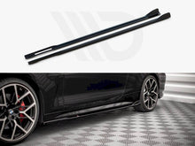 Load image into Gallery viewer, Maxton Design Side Skirts Diffusers V.2 Gloss Black for BMW 4 Series G22 Coupe M Sport (M-Pack) 2020+ | Side Skirt Extensions Splitters Pair
