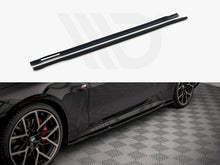 Load image into Gallery viewer, Maxton Design V3 Gloss Black Side Skirt Diffusers/Extensions for BMW 4 Series G22 Coupe M Sport (M Pack) 2020+ (420i 430i M440i)
