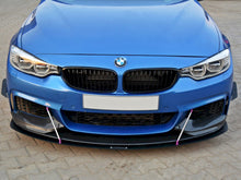 Load image into Gallery viewer, Maxton Design V.3 Front Racing Splitter / Front Lip Spoiler for BMW 4 Series F32 Coupe M Sport &amp; M Performance 2013-2016 - Black ABS
