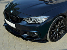 Load image into Gallery viewer, Maxton Design V1 Gloss Black Front Bumper Lip Splitter for BMW 4 Series F32 Coupe M Sport 2013-2016 (420i 428i 430i 435i 440i)
