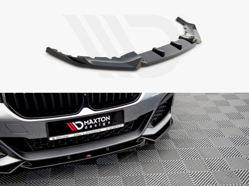 Maxton Design Gloss Black Front Splitter V1 Front Lip for BMW 5 Series G30 Facelift/LCI (2020+) M Sport/M-Pack Front Bumper