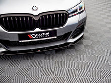 Load image into Gallery viewer, Maxton Design Gloss Black Front Splitter V2 for BMW 5 Series G30 LCI M Sport (M-Pack) 2020+ Front Lip Spoiler
