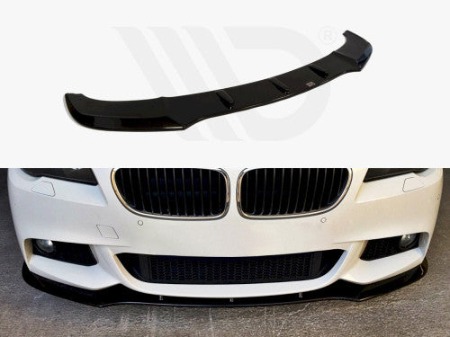 Maxton Design Gloss Black Front Splitter V.1 for BMW 5 Series F10/F11 M Sport (2011-2016) Front Lip Spoiler, Saloon & Touring